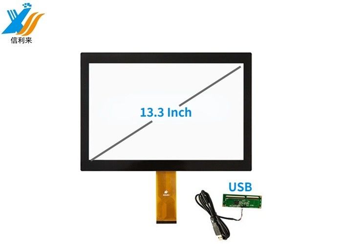 13.3'' औद्योगिक मल्टी टच स्क्रीन पैनल USB और IIC इंटरफेस G+G संरचना के साथ